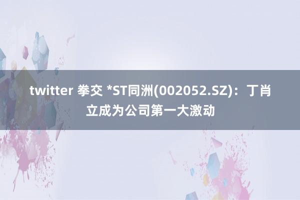 twitter 拳交 *ST同洲(002052.SZ)：丁肖立成为公司第一大激动