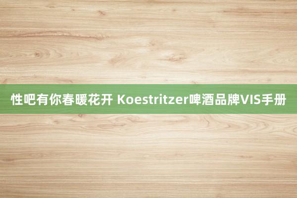 性吧有你春暖花开 Koestritzer啤酒品牌VIS手册