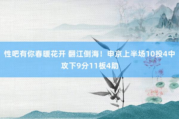 性吧有你春暖花开 翻江倒海！申京上半场10投4中攻下9分11板4助