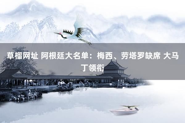 草榴网址 阿根廷大名单：梅西、劳塔罗缺席 大马丁领衔